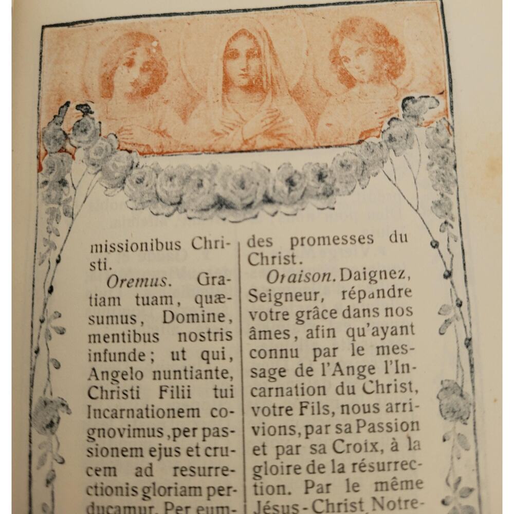 French Art Nouveau Prayer Book 1917 with Beautiful Graphics for Displaying